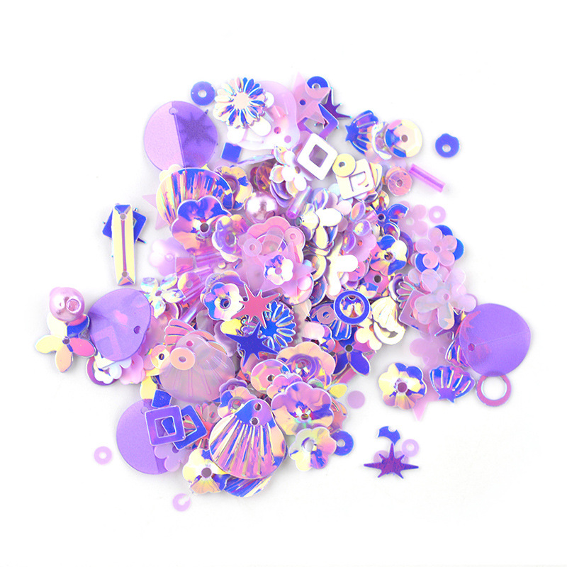 9:Pearl sequins mixed _9# purple
