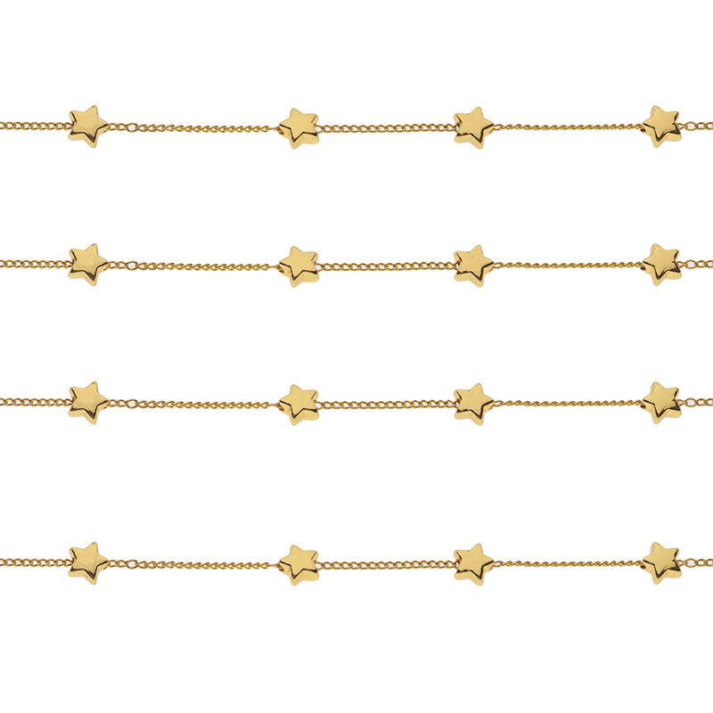 Five-pointed star beads chain