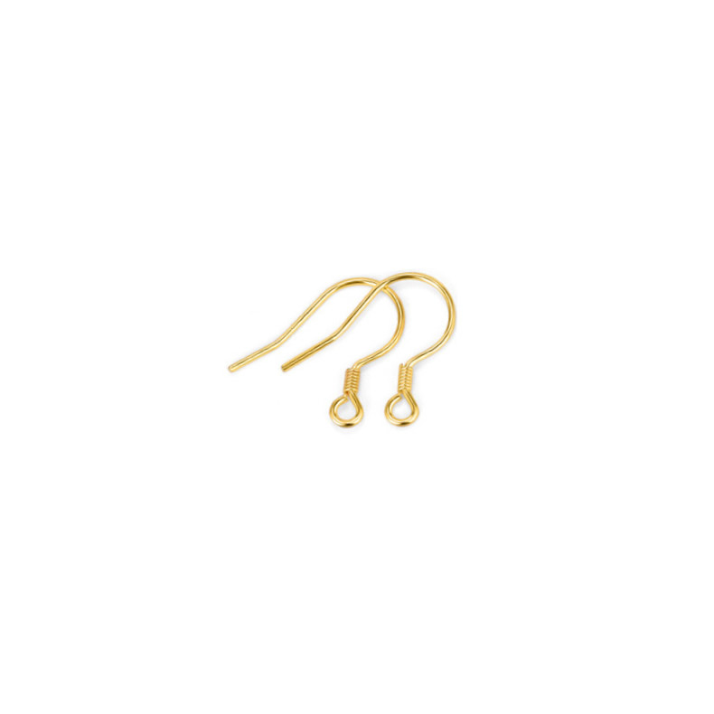 gold 0.6/Round wire ear hook/pair