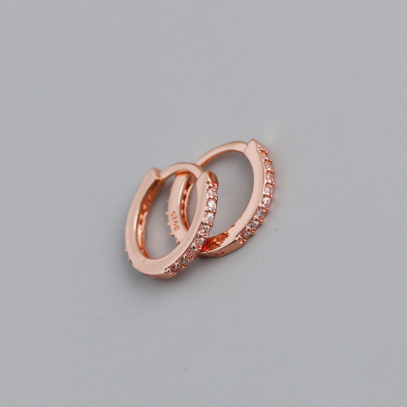 3:rose gold color with clear rhinestone
