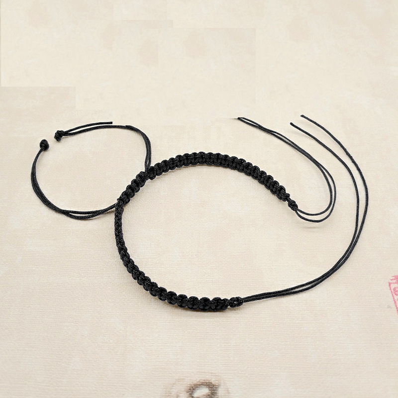 Plain knot black rope
