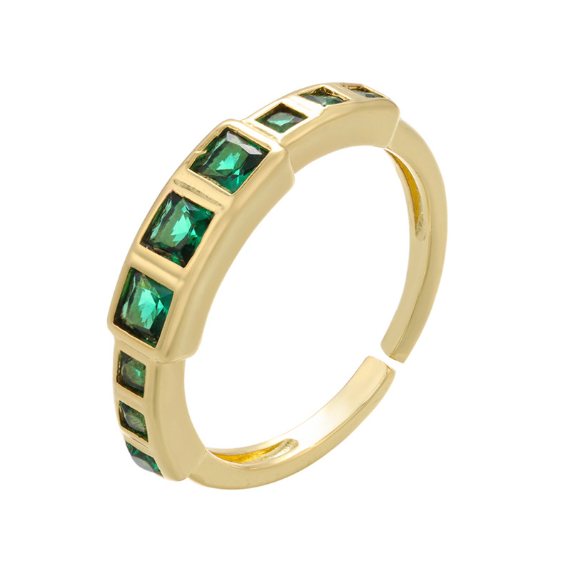 3 gold color plated with green