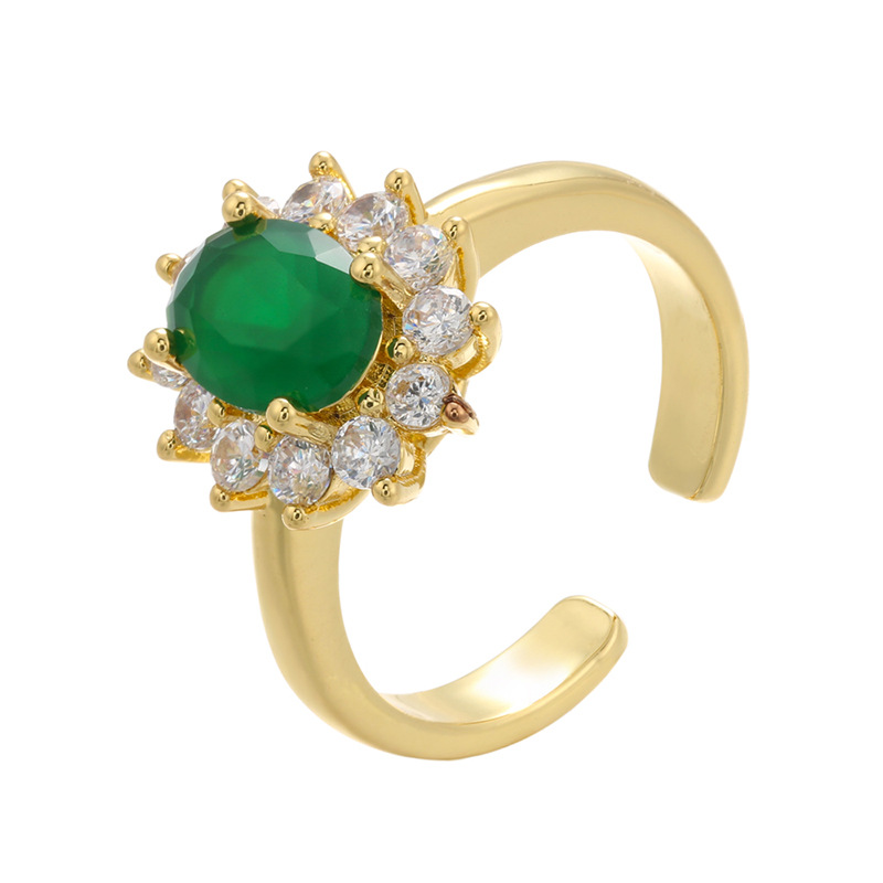 7:gold color plated with green