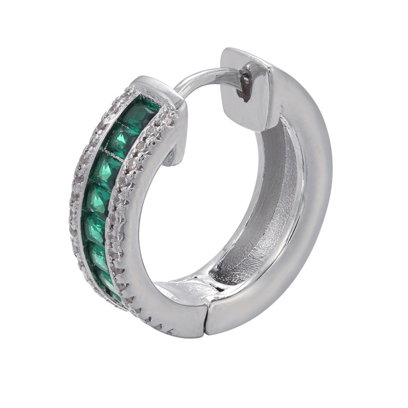 8 platinum color plated with green