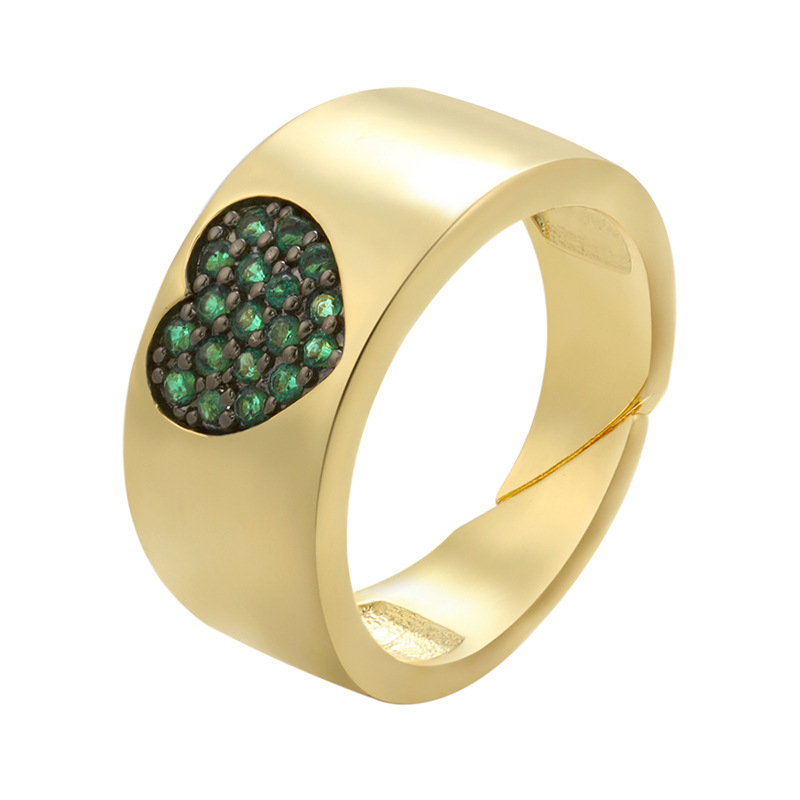 2 gold color plated with green
