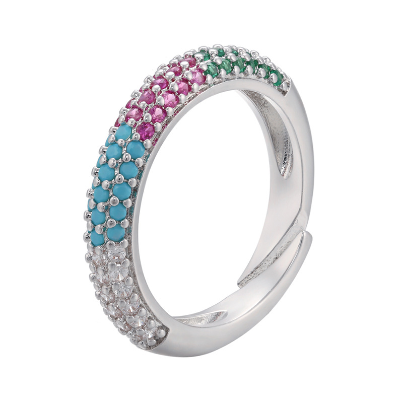 platinum color plated with multi-colored