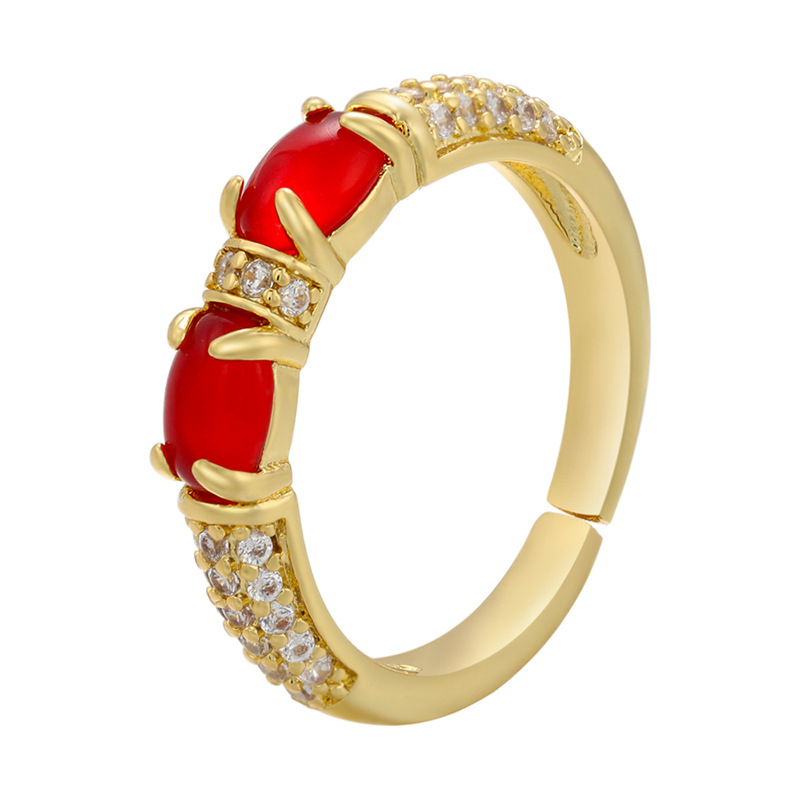 1 gold color plated with red