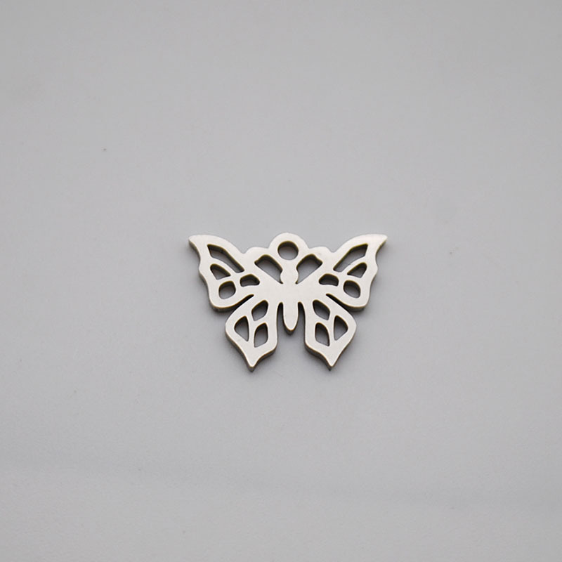 Steel color butterfly 14.5mm*10.5mm