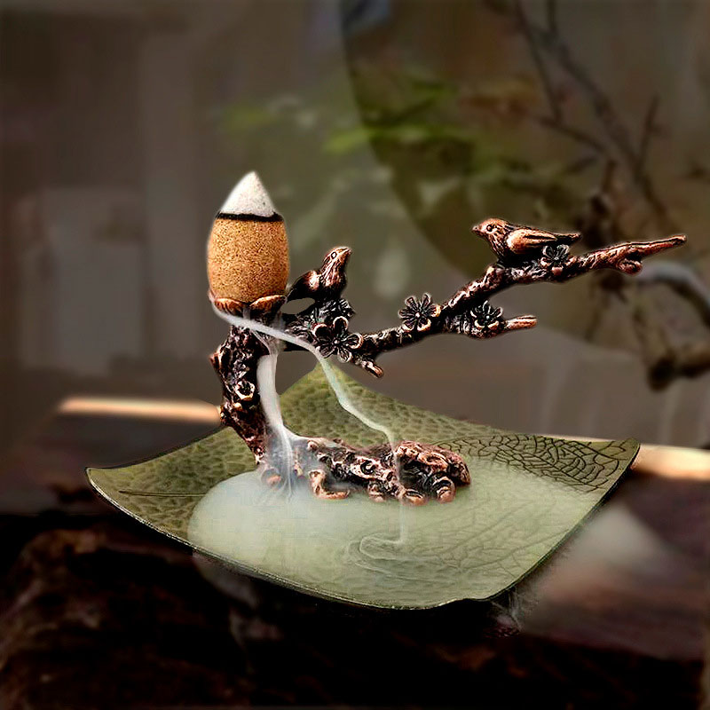 Bronze Bodhi Leaf + Plum Branch