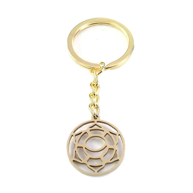 Gold pendant with key chain