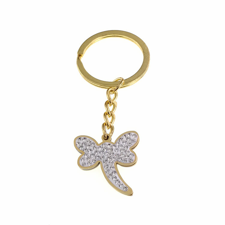 Gold pendant with key chain
