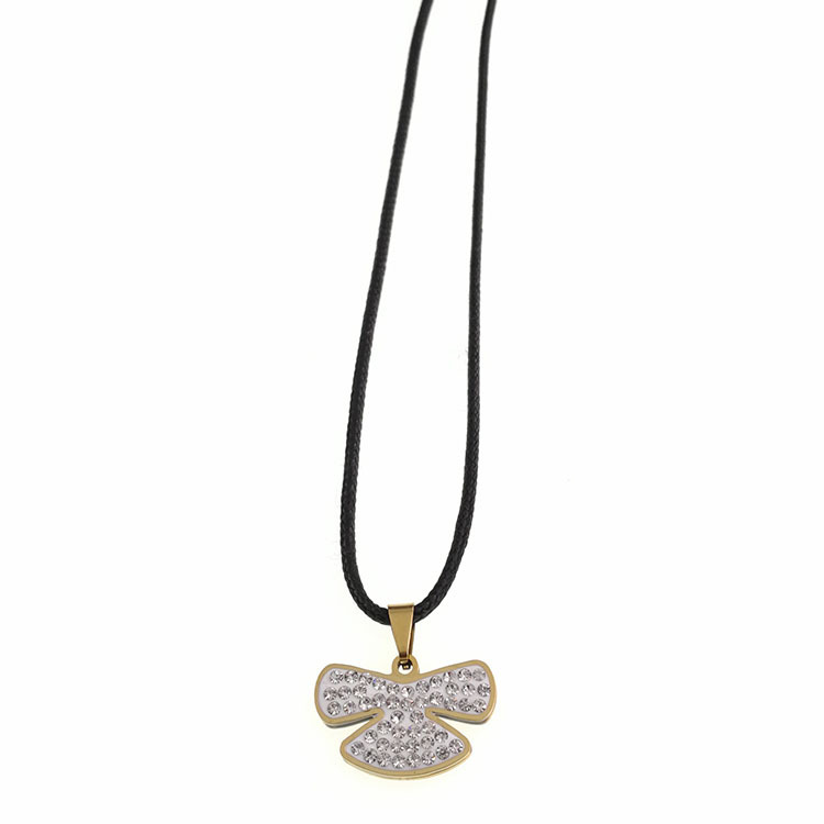 2:Gold pendant   leather rope