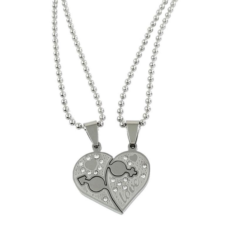 Argent sweethearts pendant + round bead chain