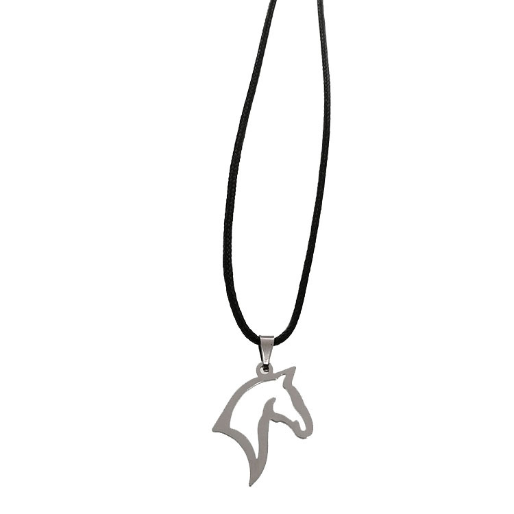 2:Silver pendant   leather cord