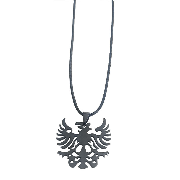 3:Black pendant with leather rope