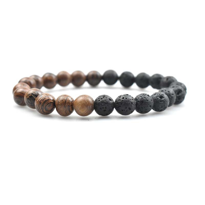 lava stone and wooden beads