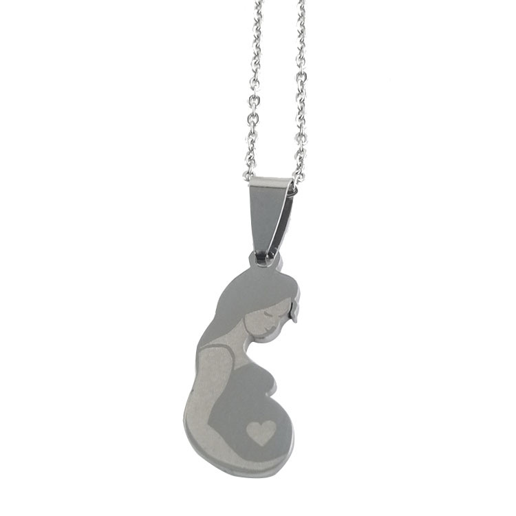 Silver pendant with O chain