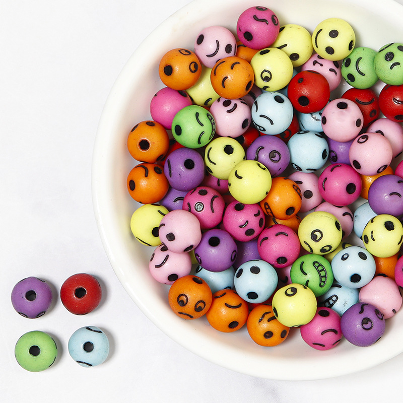 7.8mm Mixed color wash expression beads (100 pcs/p