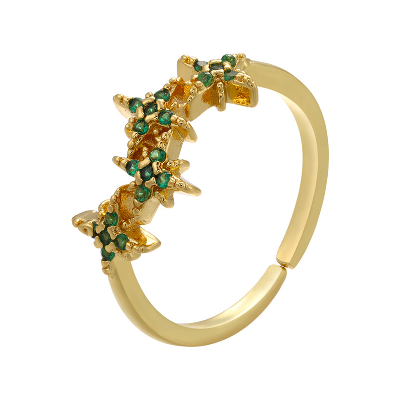 1 gold color plated with green