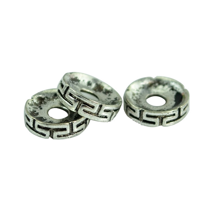 antique silver color  plated 6mm