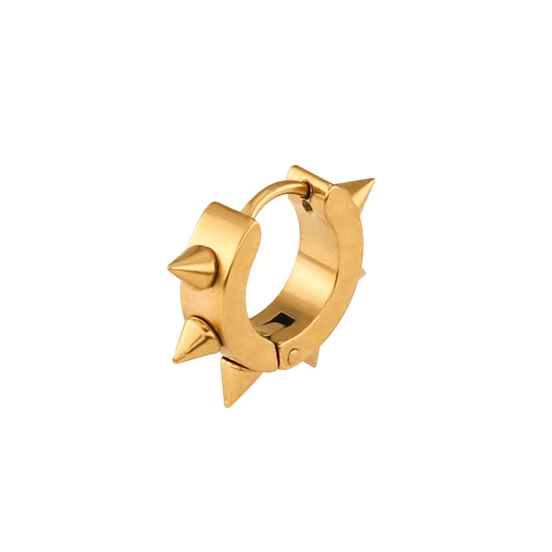 gold, huggie hoop earring