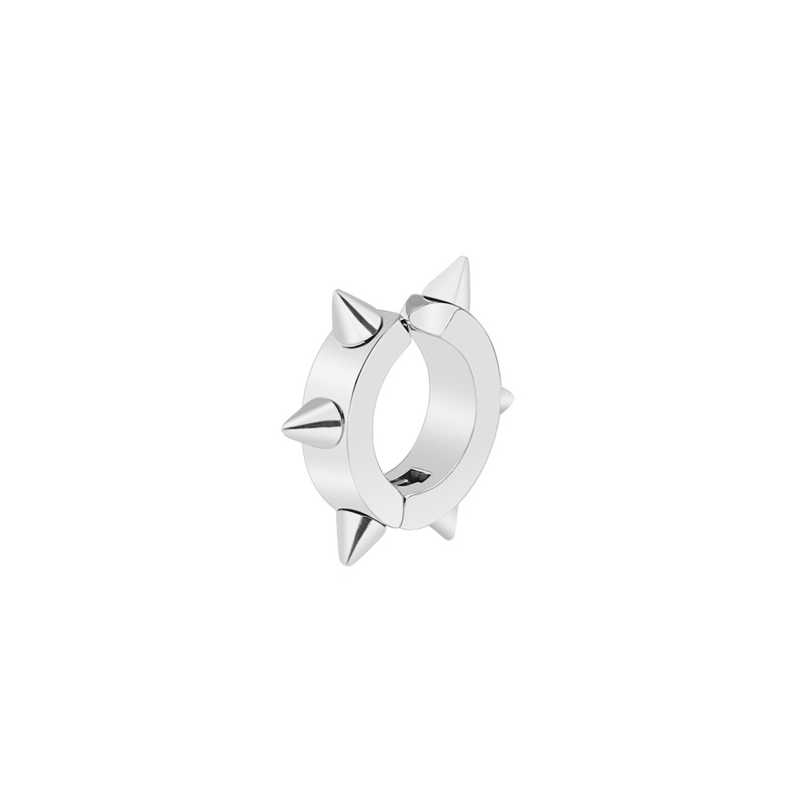 4:silver, clip-on earring