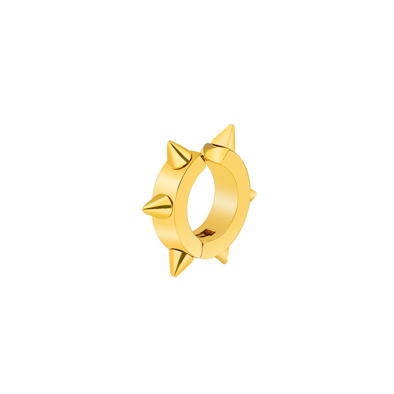 gold, clip-on earring