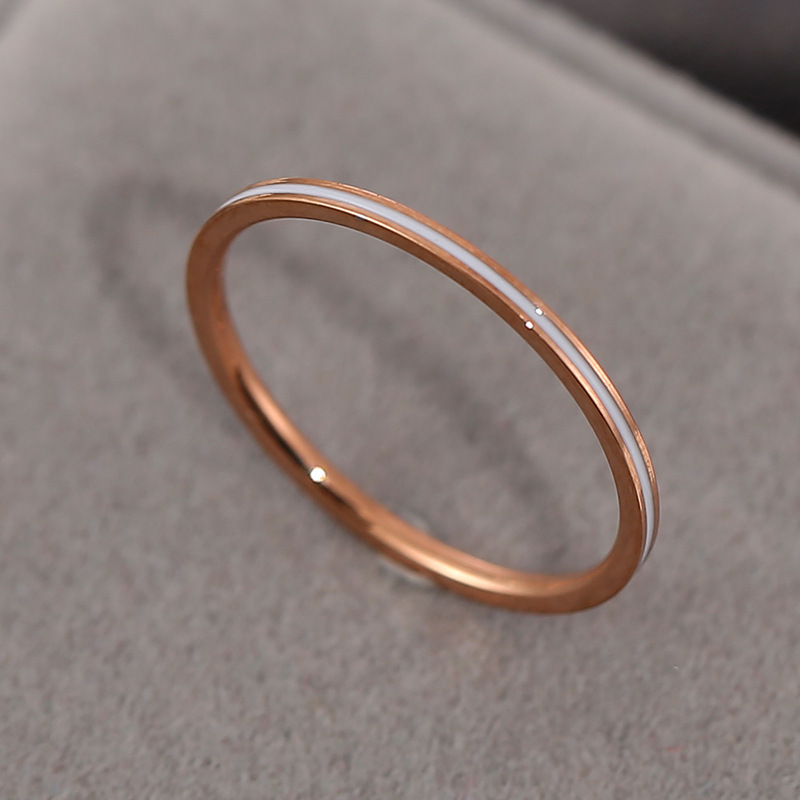 rose gold color plated with white enamel,9