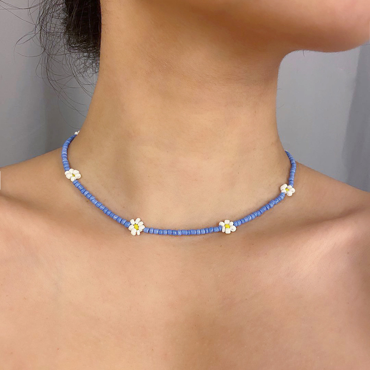 Necklace blue 3009
