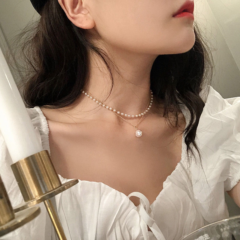 Double pearl necklace [about 48cm] default