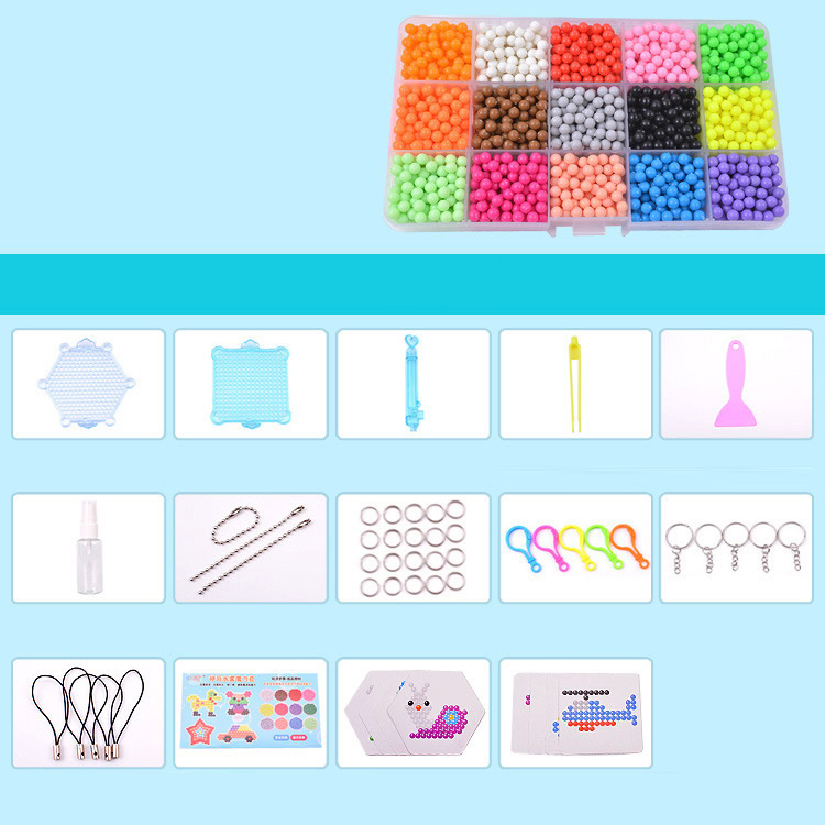 15 grid water sticky beads with practical accessories 17.5*10*2.5cm)