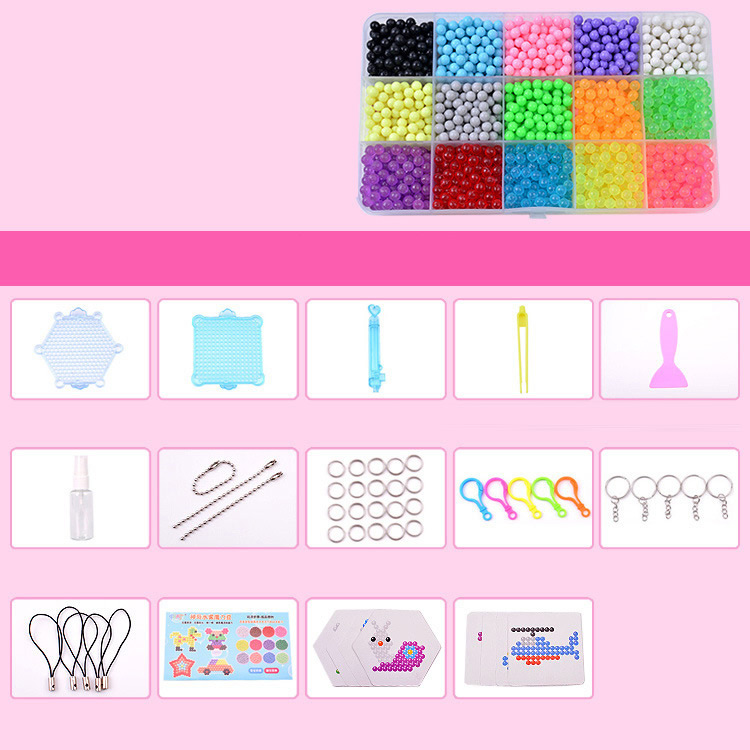 15 grids with crystal water sticky bead set( 17.5*10*2.5cm)