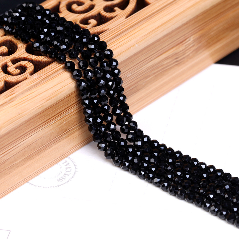 Black spinel long chain about 3mm/ piece