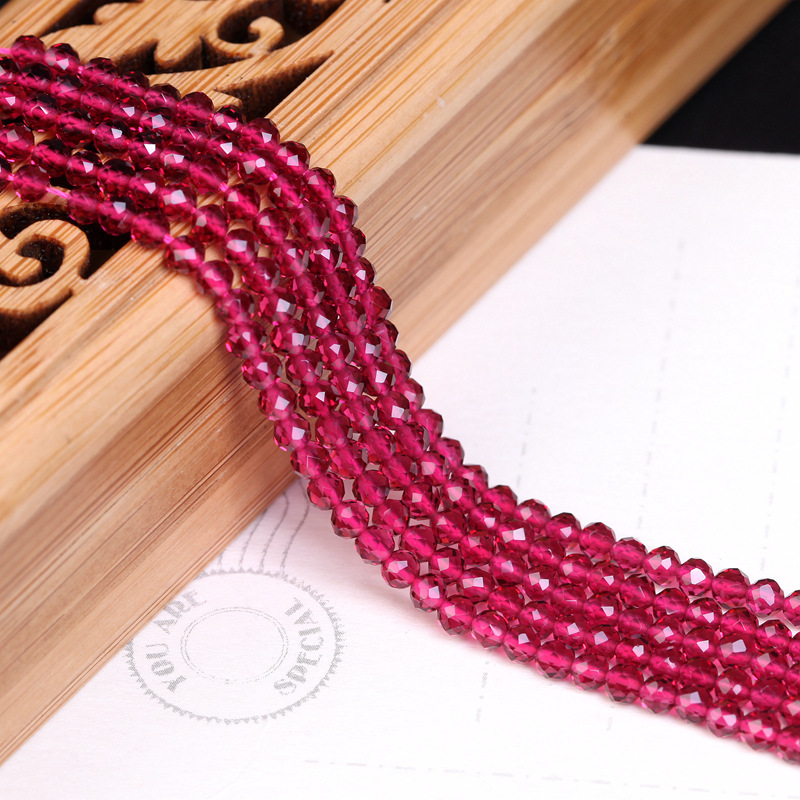 Rose spinel long chain about 3mm/ piece