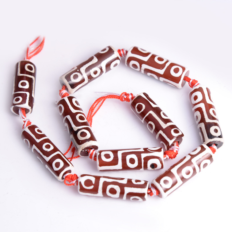 Nine eyes day bead (red) 30*10mm