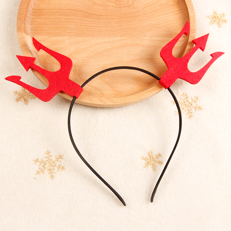 4:Red devil forked headband