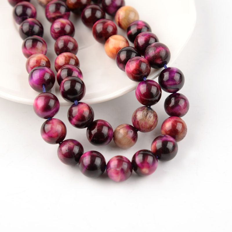 2:Sweet taro tiger eye round beads