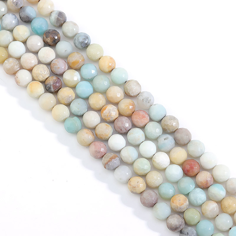 1:Faceted Amazon stone beads