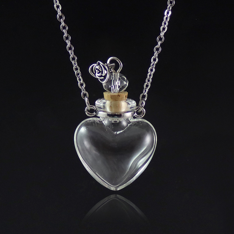 Transparent Love Glass Necklace (Crystal Plug)