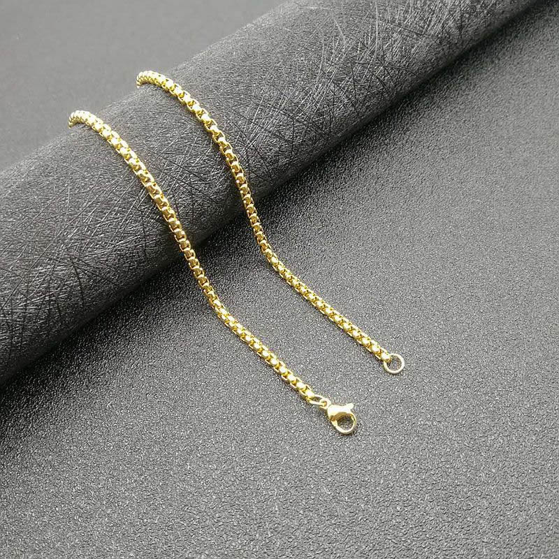 3:gold 3mm*61cm necklace