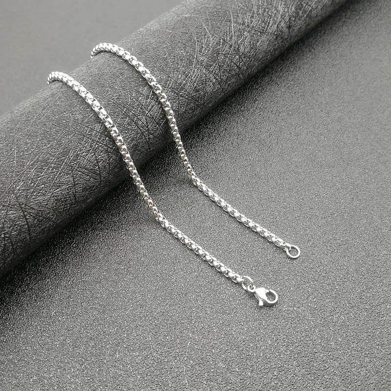 4:silver 3mm*61cm necklace