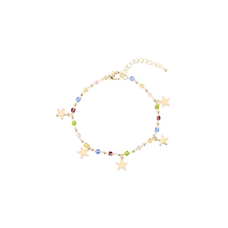 Crystal star bracelet with five colors