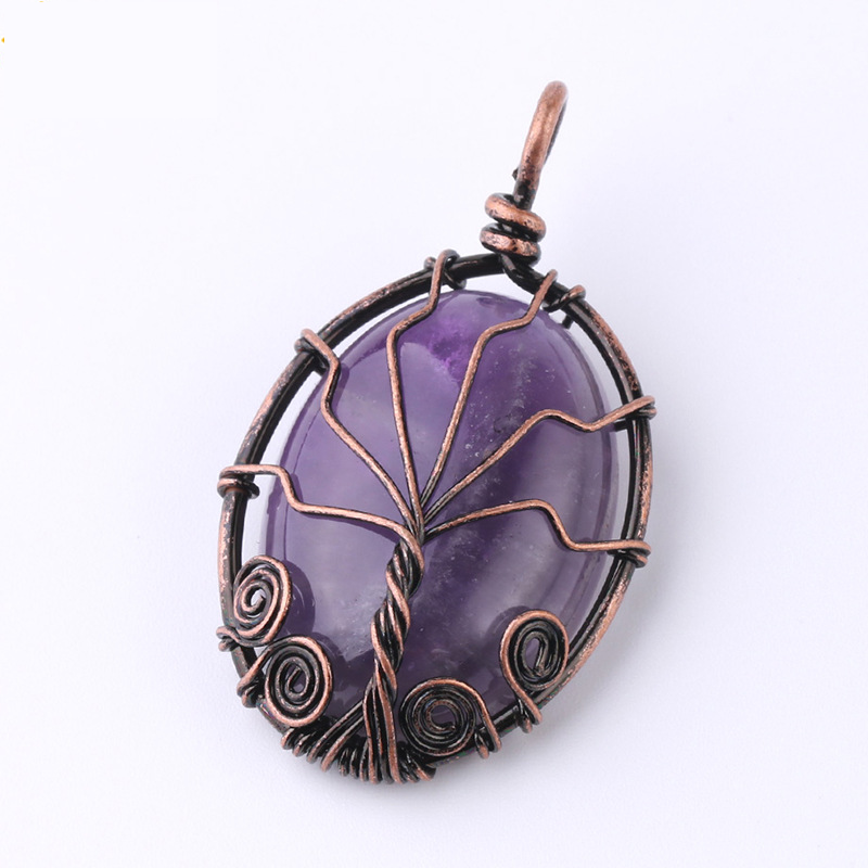 12:Amethyst antique copper color plated