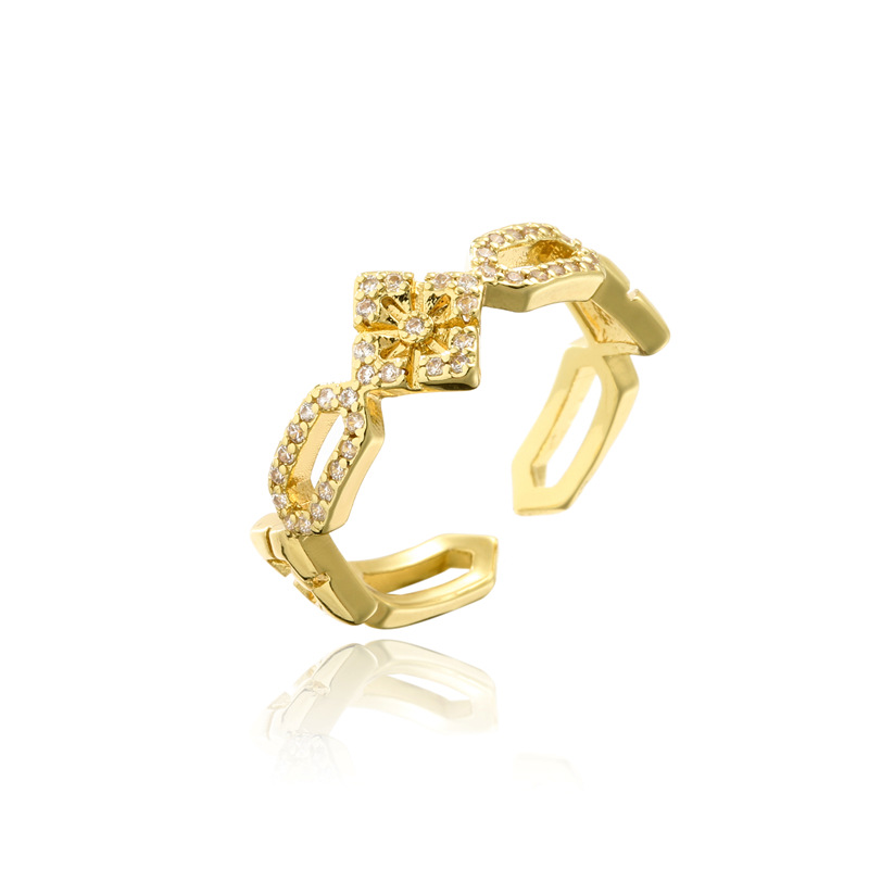 1:gold color with crystal cubic zirconia