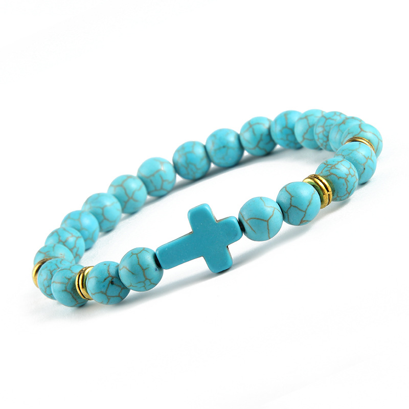 3:Blue pine cross bracelet 9113-AJ1802