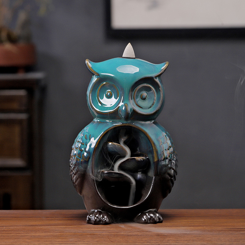 Owl blue   20 incense   a censer pad