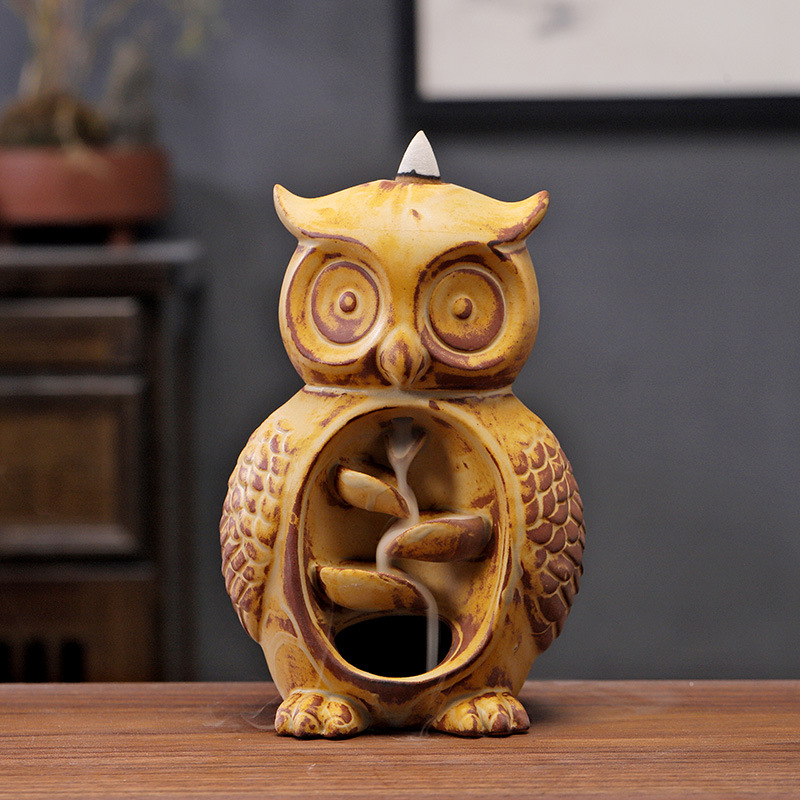 Owl yellow   20 incense   a censer pad