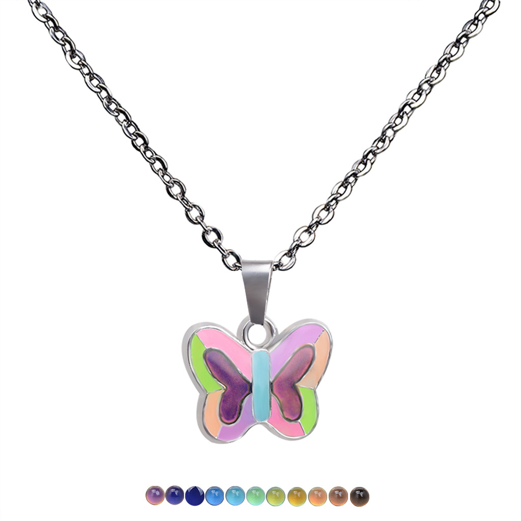 1:Luminous butterfly color changing necklace