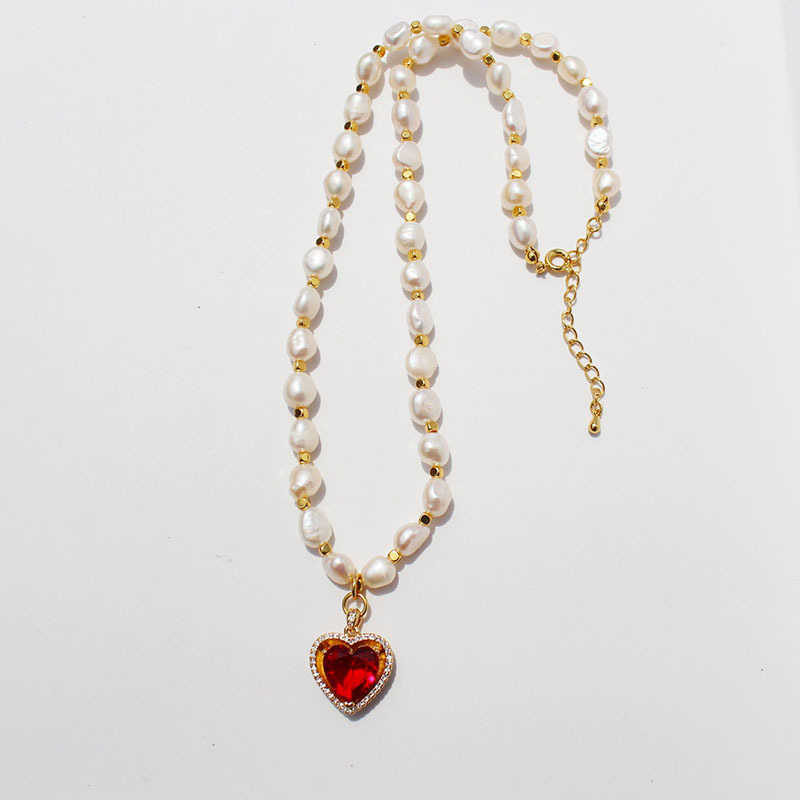 1:Red heart necklace
