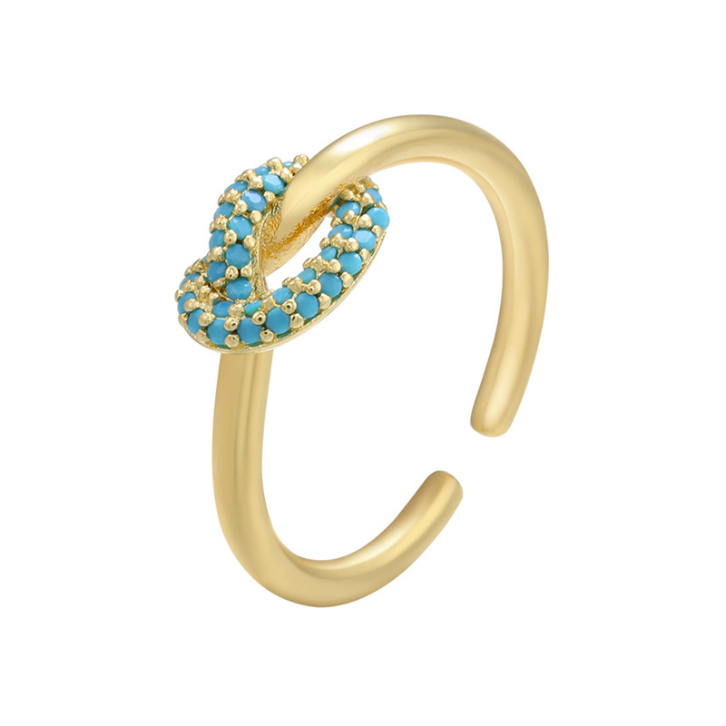 gold color plated with blue turquoise
